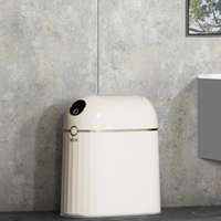 Poubelle intelligente à capteur tactile sans contact en plastique ABS de 10 L avec couvercle, étanche IPX4 pour utilisation dans la salle de bain