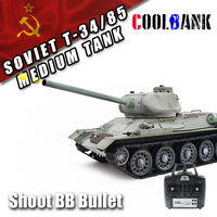 COOLBANK-T-34 de combat soviétique personnalisé, 3909 GHz, modèle de combat, avec BB tir fumée et son, 2.4GHz