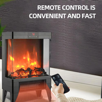 Cheminée électrique sans fumée pour l'intérieur, chauffage domestique, flamme 3D, multifonctionnelle, ventilateur chauffant à économie d'énergie