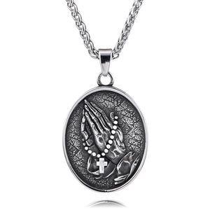 Eady to Ship elieligious hhristian aiaith editate Rosary atattoo raraiying ANDS endants ecklace for Men omen - Product Image 6
