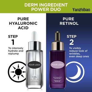 Suero Facial Antienvejecimiento con 1.5% de Ácido Hialurónico Puro OEM + 0.3% Puro para Reafirmar la Piel, Suero Nocturno - Product Image 4