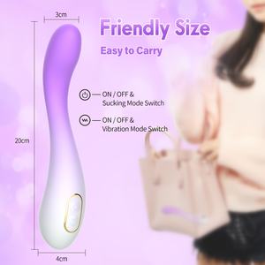 Vibrador de succión de Color degradado de doble cabeza OEM ODM, masturbación femenina, juguete para adultos, masajeador de orgasmo del clítoris, vibrador para mujeres - Product Image 4
