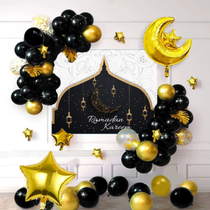 بالونات عيد مبارك، خلفية رمضان كريم، زينة إسلامية، طقم قوس بالونات للحفلات - Product Image 2