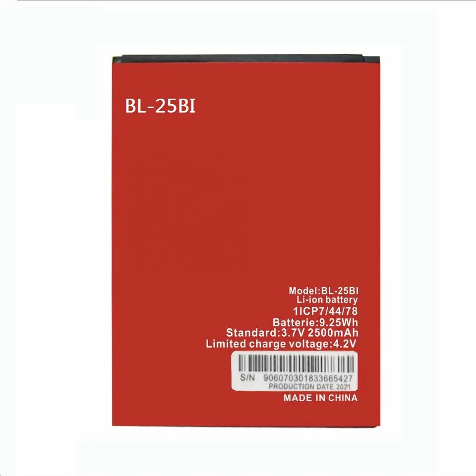 Batterie de téléphone de marque d'origine à bas prix BL-25BI pour tous les modèles itel remplacement de cellule de batterie de Grade A pour itel 25BI de l'usine