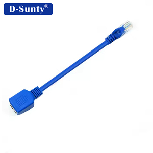 Câble réseau Ethernet 0.3m RJ45 mâle femelle blindé Ethernet <span class=keywords><strong>Rj</strong></span> <span class=keywords><strong>45</strong></span> Connecteur Vis Montage sur panneau Câble d'extension Communication - Product Image 6