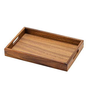 Walnut Wood <b>Tea</b> <b>Tray</b> Double Eared Solid Wood Serving <b>Tray</b> For Home Residential Use Elegant Chinese Style - Product Image 5