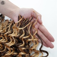 Cheveux à tresser Deep Wave pré-divisés 14-26 pouces, mèches 4/27, tresses bohèmes en cheveux humains