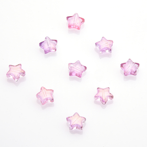 ZHB 10MM colorido estrella colgante cuentas de vidrio gradiente colores pentagrama cuentas de cristal para DIY collar ornamento regalos - Product Image 5