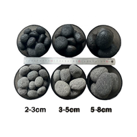 Vente Flash : Pierres de lave noires Fire Rock 5-8cm, galets pour sauna, pierres de verre pour foyer extérieur, aménagement paysager de jardin