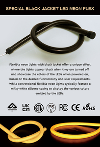 <span class=keywords><strong>LED</strong></span> Neon Black Jacket Silicone Pixel Color 24V Flexible Programable Tube Light RGB 360 grados Round Dia 22mm Light Strip - Product Image 5