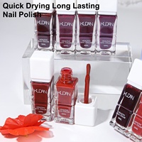 Vernis à ongles KUDAN série rouge vin, non toxique, à base d'eau, facile à retirer, sans lampe, pour manucure DIY à domicile, certifié cosmétique UE, vente en gros