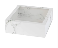 Boîte à gâteau carrée personnalisée en papier avec fenêtre transparente pour bonbons et pâtisseries