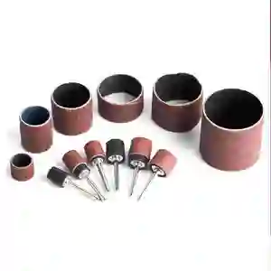 Rotary Tools 102pcs 120# Sanding Bands Set With 6.35mm Mandrels Nail Electric Drill Machine Grinding Sand Ring Bit