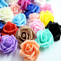 Têtes de fleurs en mousse de 4,5 cm, roses décoratives, fleurs artificielles pour la décoration