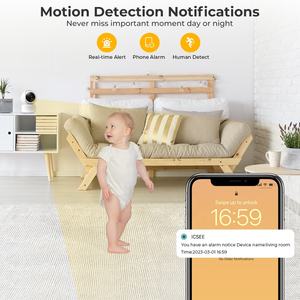 BESDER – caméra de sécurité CCTV sans fil 1080P, babyphone vidéo, Zoom x4, Surveillance intérieure de la maison, Wifi, caméra intelligente - Product Image 3