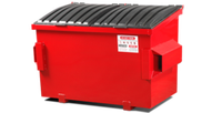 Poubelle en acier Poubelle Poubelle 4 Yard Conteneur à chargement frontal avec couvercles en plastique