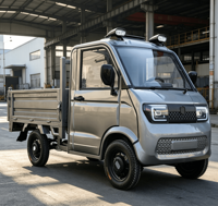 Camionnette électrique mini CE certifiée 1500W-3000W, véhicule à énergie nouvelle avec cabine fermée, camion de fret électrique 4 roues pour usage agricole