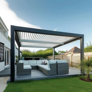 Pérgola Moderna de Aluminio Independiente con Paredes Laterales de Vidrio, Resistente al Viento y a la Lluvia, para Restaurantes, Cafés, Patios y <span class=keywords><strong>Terrazas</strong></span> - Product Image 3