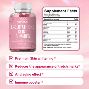 Bonbons Gommeux Végans pour Adultes, Éclaircissants et Blanchissants pour la Peau, au Collagène et L-Glutathion Bio 13-en-1, Marque Privée, Approvisionnement Direct Usine - Product Image 3