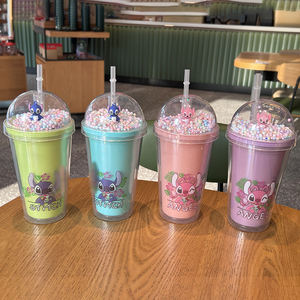 <span class=keywords><strong>Princesse</strong></span> Tumbler Couvercle de paille <span class=keywords><strong>Plastique</strong></span> sans BPA Étanche Cadeaux de fête pour enfants 8 ans et plus - Product Image 6