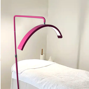 Para FOSOTO Hot Pink LED Cosméticos Lámpara de pie Lámpara de pestañas de media luna para maquillaje de pestañas y tatuaje de cejas Iluminación fotográfica - Product Image 1