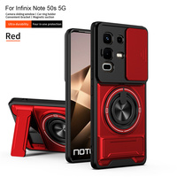 Coque de téléphone Lichicase haut de gamme avec fenêtre coulissante de protection d'objectif et support voiture pour Infinix GT 30 Pro Note 40 Pro – Étui personnalisé