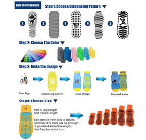 Calcetines Antideslizantes para Trampolín con Logotipo Personalizado, Calcetines de Salto con Agarre Antideslizante para Niños, Niñas y Adultos, para Actividades en Interiores - Product Image 3