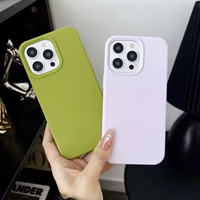 Coque de téléphone antichoc en silicone liquide couleur unie avec protection d'appareil photo pour iPhone 11-17 Pro Max – Vente en gros usine