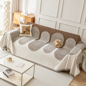 Funda de Sofá Moderna y Sencilla de Chenilla, Antiarañazos para Gatos, Universal para las Cuatro Estaciones, de una Sola Pieza con Patrón Impreso - Product Image 3