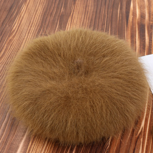Femmes Dames Chaud Epais Fluffy Fuzzy Solide Blanc Hiver Vison Cheveux Tricoté Béret Doux Coloré Vintage <span class=keywords><strong>Peintre</strong></span> Chapeau - Product Image 3