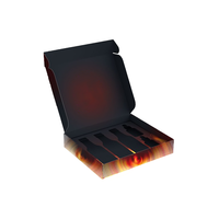 Boîte en carton kraft UV personnalisée et recyclable pour bouteille de vin, emballage cadeau pour petit verre, expédition postale, alimentaire
