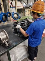 Vanne papillon API609 à joint souple pour eau, à deux tiges, en fonte ductile, pour le contrôle industriel du débit