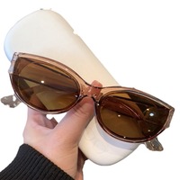 Lunettes De Soleil Rétro Y2K Monture Léopard avec Logo Personnalisé Pc Oeil de Chat Nuances Classiques Noires Gafas De Sol