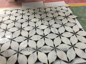 Diseño <span class=keywords><strong>de</strong></span> piedra natural Statuario Venato Bianco bambú pulido estriado blanco mármol ladrillo mosaico azulejos para decoración del hogar - Product Image 3