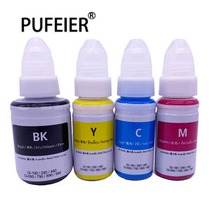 GI490 Kit d'encre à colorant de recharge pour bouteilles de qualité GI-490 compatible avec <span class=keywords><strong>Canon</strong></span> G3411 G2411 G2400 G2410 GI 490 Bulk Inkjet Printer Ink - Product Image 1