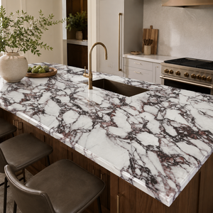 Dalles de quartz Union Quartz Vietnam, grandes dalles de pierre à veines violettes, dalles de quartz polies, pierre technique, épaisseur 2CM/3CM pour cuisine moderne - Product Image 5