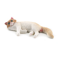 Produit phare transfrontalier : Modèle d'animal en PVC massif de haute qualité, réaliste, figurine de chat décorative, jouet pour maison de poupée pour filles