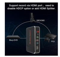 Capture vidéo de jeu HD 1080P HD-MI enregistreur YPBPR pour XBOX One/360 PS3 /PS4 en un clic aucun PC demandé aucune configuration