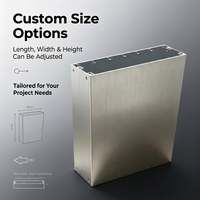 Multi-channel Brushed Aluminum Extruded Housing Slot Design for DIN Rail Mount, PLC Module & Relay Bank Case