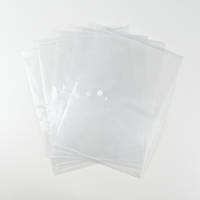 Carpeta de Archivo Transparente Blanca de PP Ecológica con Cierre de Botón a Presión, Protección Impermeable para Documentos, Opciones de Impresión UV, A4/Personalizada