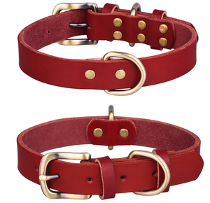 Holesale-<span class=keywords><strong>collar</strong></span> de piel de vaca auténtica sin tirones para perros - Product Image 3