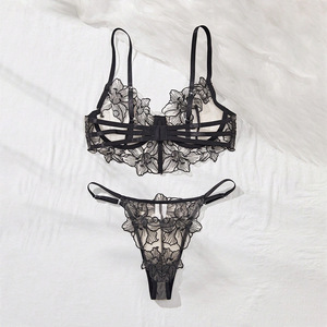 <span class=keywords><strong>Ensemble</strong></span> de lingerie sexy pour femmes, style européen et américain, nouvelle arrivée, avec dentelle brodée française, soutien-gorge respirant, tanga, <span class=keywords><strong>push</strong></span>-<span class=keywords><strong>up</strong></span> - Product Image 5