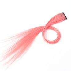 Pink 60cm Simple Ticking Bridge Hairpiece Juego de 5 piezas de extensiones de cabello humano - Product Image 1