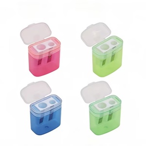 Sacapuntas Geométrico de Plástico Pequeño, Creativo y Promocional, de 2 Orificios, con Contenedor para Estudiantes, Venta al Por Mayor - Product Image 4