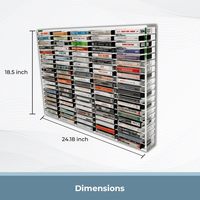 Support d'affichage de cassette murale en acrylique transparent sur mesure, organisateur de tampons pour faciliter le tri, support d'étagère divisé en Lucite