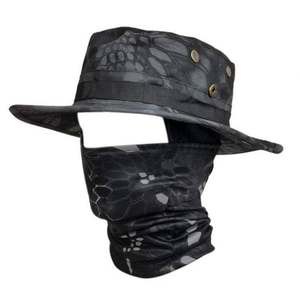 Pasamontañas de una abertura con sombrero pescador plegable de ala ancha ajustable para hombre, ideal para ciclismo y uso diario. - Product Image 6