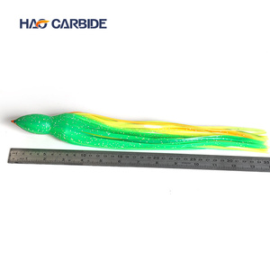 Señuelos de pesca de calamar de goma grandes, faldas de calamar de plástico, señuelos luminosos suaves para atún y marlín - Product Image 3