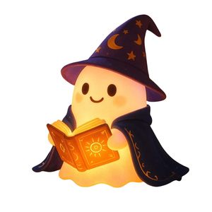 Halloween-Geister-Tischlampe aus Kunstharz mit Batteriebetrieb, Leselicht und Dekoration für Innenräume - Product Image 4