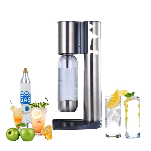 Heavybao Soda Stream Machine Manual Sparkling Soda Maker for Household Hotel Outdoor Use Cold Type Plastic Housing Desktop 800ml