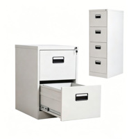 Archivador Vertical de Acero KD Knock Down con 2, 3, 4 o 5 Cajones, Armario Metálico con Cerradura para Almacenamiento de Oficina, para Archivos A4 y FC